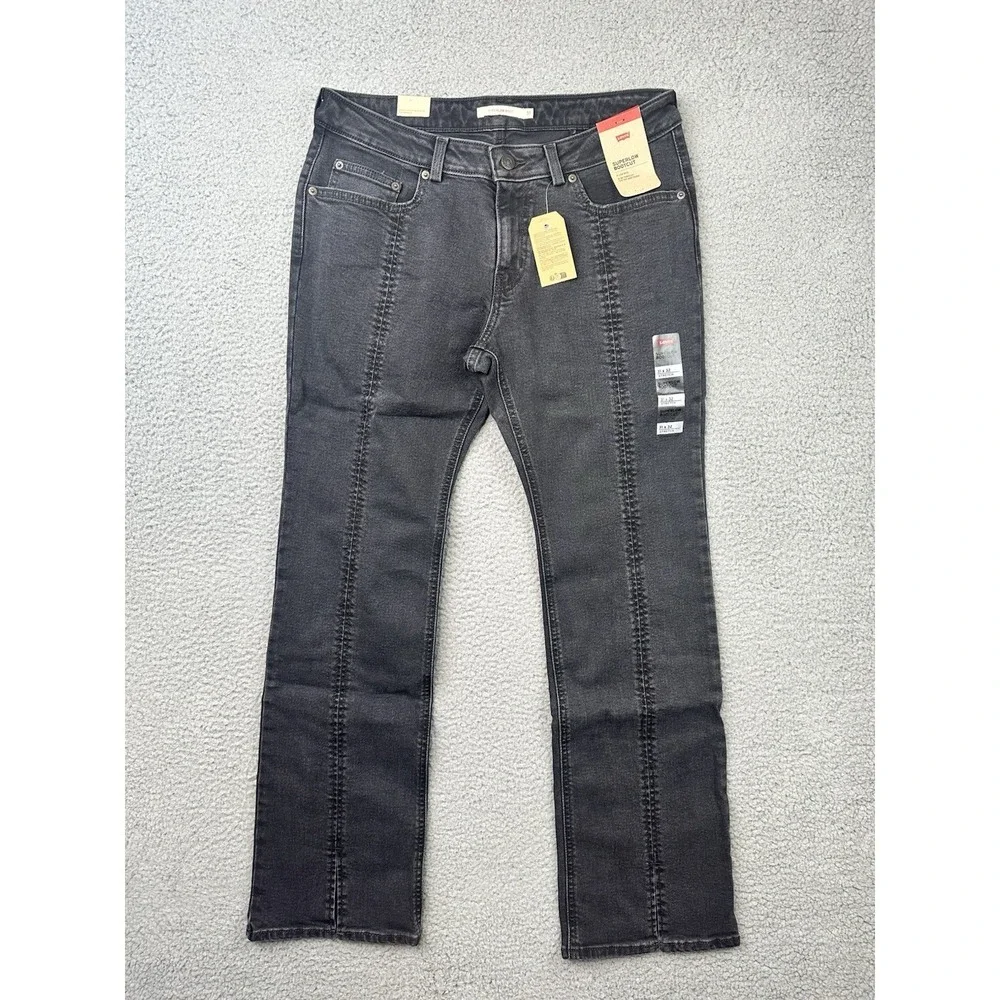 Levi's Superlow Bootcut Seamed Jeans Black 31X32 NWT